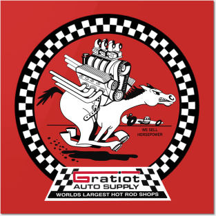 Vintage Gratiot Hot Rod Garage Sign  bought to you by MotorManiac Posters and Art